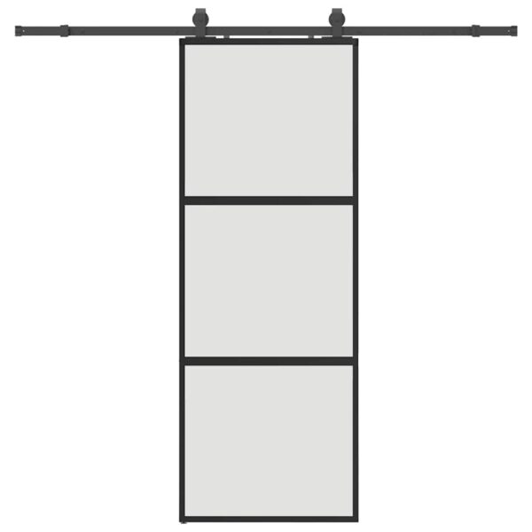 8721288585981_a_en_hd_1.jpg Sliding Door with Hardware Set Black 76x205 cm Tempered Glass