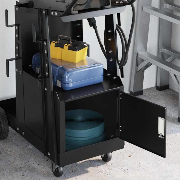 Welding Trolley Black 90 x 46 x 96 cm Steel