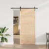 Sliding Door Brown 80 x 208 cm Solid pine wood