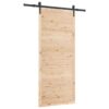 Sliding Door Brown 80 x 208 cm Solid pine wood