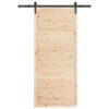Sliding Door Brown 80 x 208 cm Solid pine wood