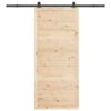 Sliding Door Brown 100 x 208 cm Solid pine wood
