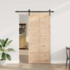 Sliding Door Brown 80 x 208 cm Solid pine wood
