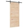 Sliding Door Brown 80 x 208 cm Solid pine wood