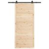 Sliding Door Brown 80 x 208 cm Solid pine wood
