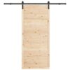 Sliding Door Brown 80 x 208 cm Solid pine wood