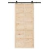 Sliding Door Brown 80 x 208 cm Solid pine wood