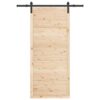 Sliding Door Brown 80 x 208 cm Solid pine wood