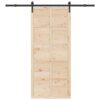 Sliding Door Brown 100 x 208 cm Solid pine wood