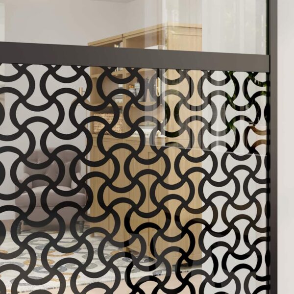 Sliding Door Black 102.5 x 205 cm Tempered glass and Aluminium