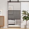 Sliding Door Black 102.5 x 205 cm Tempered glass and Aluminium