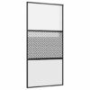 Sliding Door Black 102.5 x 205 cm Tempered glass and Aluminium