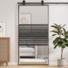 Sliding Door Black 102.5 x 205 cm Tempered glass and Aluminium