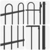 Fence Gate Grey 100 x 75 cm Powder coated steel