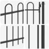 Fence Gate Grey 100 x 100 cm Powder coated steel