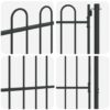 Fence Gate Grey 100 x 150 cm Powder coated steel