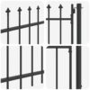 Fence Gate Grey 100 x 75 cm Powder coated steel