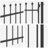 Fence Gate Grey 100 x 120 cm Powder coated steel