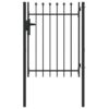 Fence Gate Grey 100 x 120 cm Powder coated steel