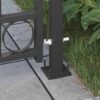 Fence Gate Grey 102 x 200 cm Steel