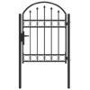 Fence Gate Grey 100 x 125 cm Powder-coated steel