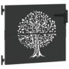 Garden Gate with Lock Black 100 x 100 cm Powder-coated steel