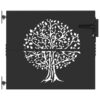 Garden Gate with Lock Black 100 x 100 cm Powder-coated steel