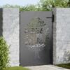 Garden Gate with Lock Black 100 x 125 cm Powder-coated steel