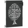 Garden Gate with Lock Black 100 x 125 cm Powder-coated steel