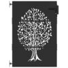 Garden Gate with Lock Black 100 x 125 cm Powder-coated steel