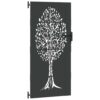 Garden Gate with Lock Black 100 x 200 cm Powder-coated steel