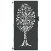 Garden Gate with Lock Black 100 x 200 cm Powder-coated steel