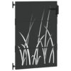 Garden Gate with Lock Black 85 x 150 cm Powder-coated steel