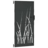 Garden Gate with Lock Black 85 x 200 cm Powder-coated steel