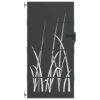Garden Gate with Lock Black 85 x 200 cm Powder-coated steel