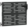 Garden Gate with Lock Black 105 x 100 cm Powder-coated steel