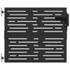 Garden Gate with Lock Black 105 x 100 cm Powder-coated steel