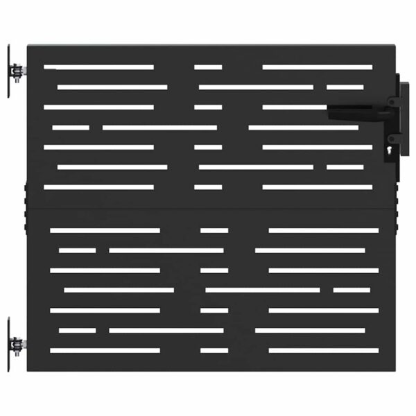 Garden Gate with Lock Black 105 x 100 cm Powder-coated steel