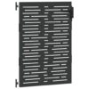 Garden Gate with Lock Black 105 x 125 cm Powder-coated steel