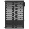 Garden Gate with Lock Black 105 x 125 cm Powder-coated steel