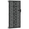 Garden Gate with Lock Black 105 x 175 cm Powder-coated steel