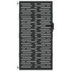 Garden Gate with Lock Black 105 x 200 cm Powder-coated steel