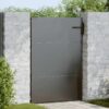 Garden Gate Black 105 x 150 cm Powder-coated steel