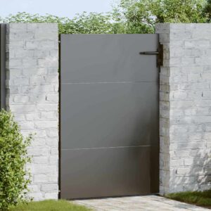 Garden Gate Black 105 x 150 cm Powder-coated steel