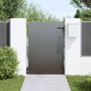 Garden Gate Black 105 x 150 cm Powder-coated steel