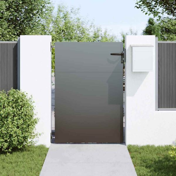 Garden Gate Black 105 x 150 cm Powder-coated steel