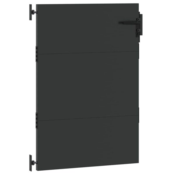 Garden Gate Black 105 x 150 cm Powder-coated steel