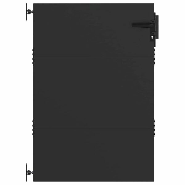 Garden Gate Black 105 x 150 cm Powder-coated steel