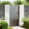 Garden Gate Black 105 x 200 cm Powder-coated steel