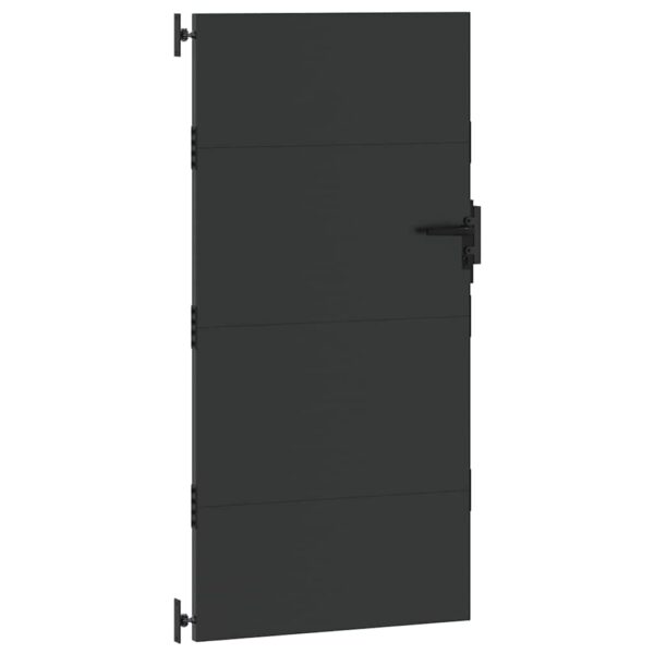 Garden Gate Black 105 x 200 cm Powder-coated steel